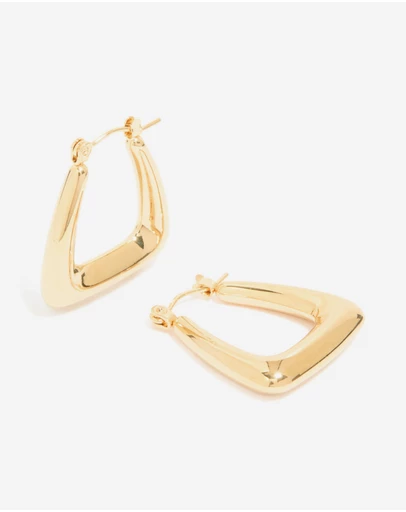 Lovisa - Waterproof Gold Plated Stainless Steel Trapeze Hoop Earrings