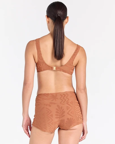 Poolside Paradiso - Mai Tai Surf Bikini Bottom - Cinnamon