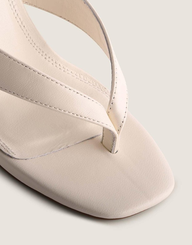 Shelly Shen - Pia High Sandals White Leather