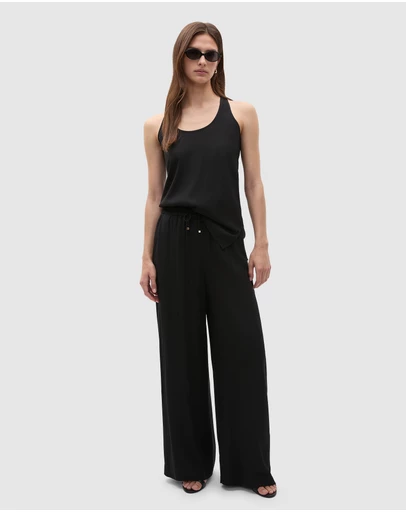 Seed Heritage - Satin Back Wide Leg Pant