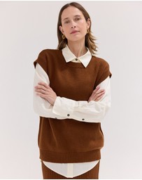 Cloth & Co. - The Crew Neck Vest Castagne