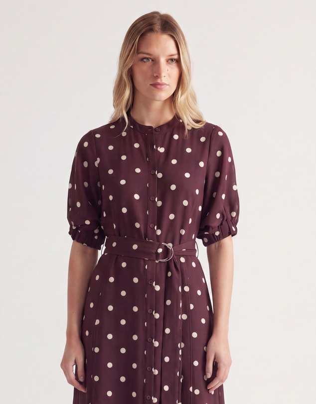 Decjuba - Becca Puff Sleeve Midi Dress