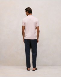 Trenery - Pique Marle Monogram Polo in Soft Lilac