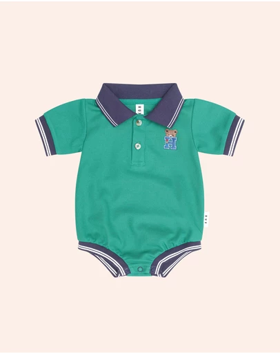 Huxbaby - Collegiate Hux Pique Polo Romper - Babies