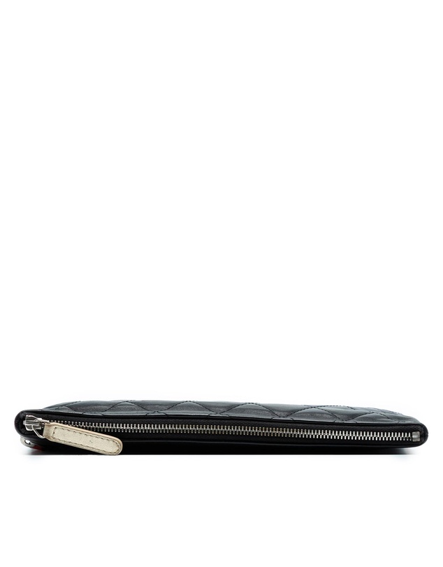 Pre-Loved by Azura Reborn - Pre-Loved Small CC Quilted Lambskin Multi Zip Clutch