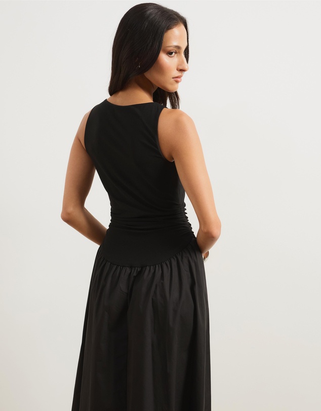 Atmos&Here - Adia Contrast Tank Bodice Midi Dress