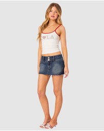 EDIKTED - LA Lover rhinestone tank top