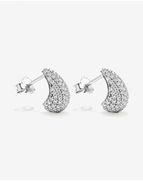 Michael Hill - Pavé Dome Cubic Zirconia Stud Earrings in Sterling Silver