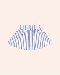 Huxbaby - Ocean Stripe Yoke Skirt - ICONIC EXCLUSIVE - Babies-Teens