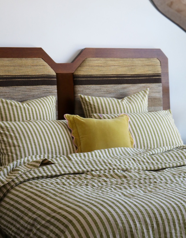 Mosey Me - Seersucker Stripe Standard Pillowcase Set
