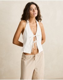 Rhythm - Louise Tie Front Halter Top