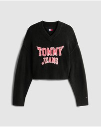 Tommy Jeans - Varsity V-neck Sweater