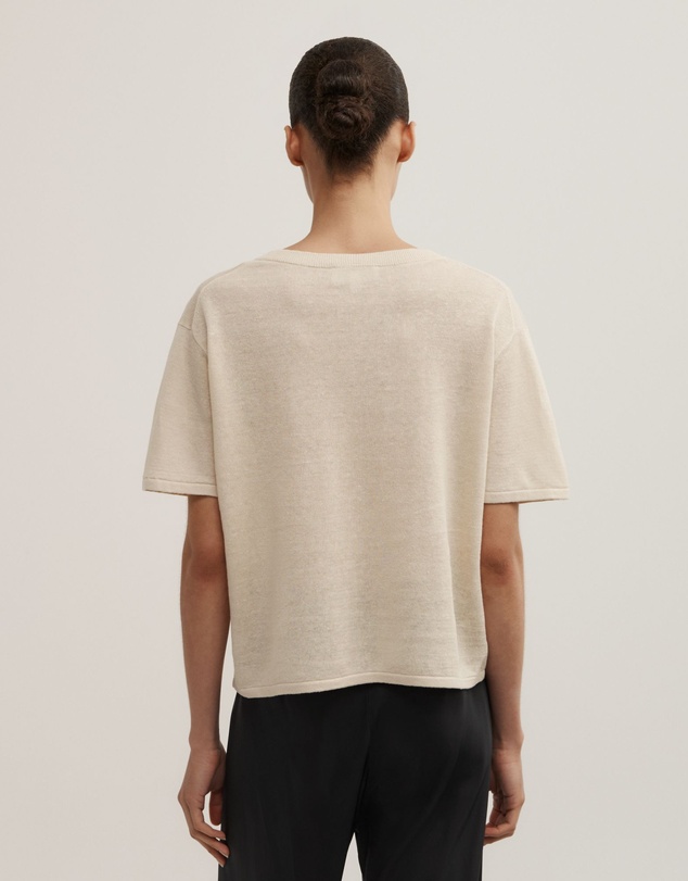 Witchery - Linen V-neck Knit T-shirt