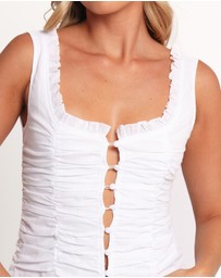 Petal & Pup - Jayda Top - White