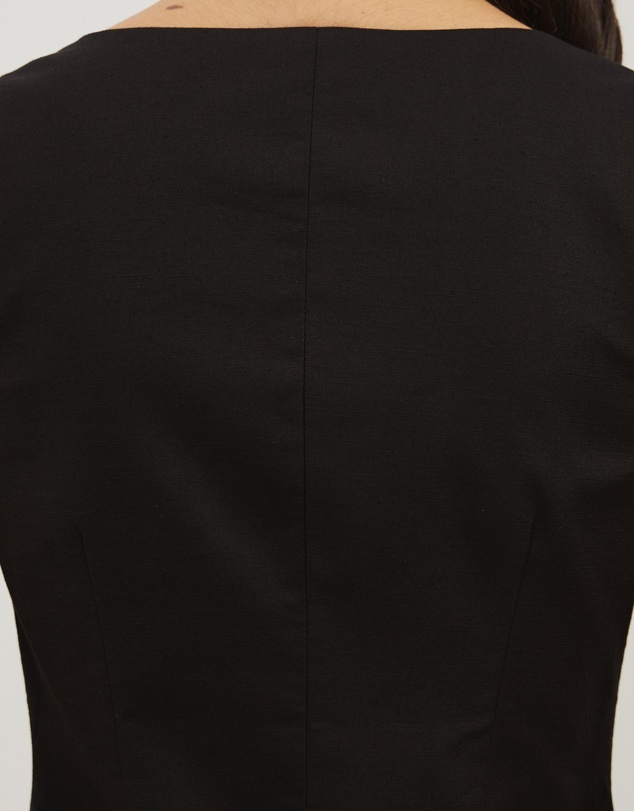 Atmos&Here - Solene Linen Blend Boat Neck Vest