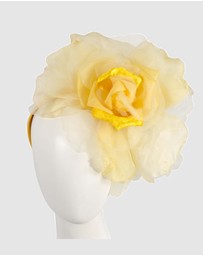 Fillies Collection - Large Yellow Flower Fascinator Headband