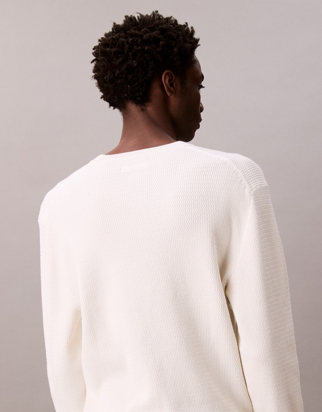 Calvin Klein - Cotton Textured Classic Crewneck Jumper