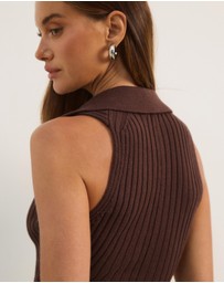 Atmos&Here - Joni Sleeveless Rib Knit Midi Dress
