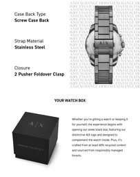 Armani Exchange - Gun-Metal Chronograph Watch