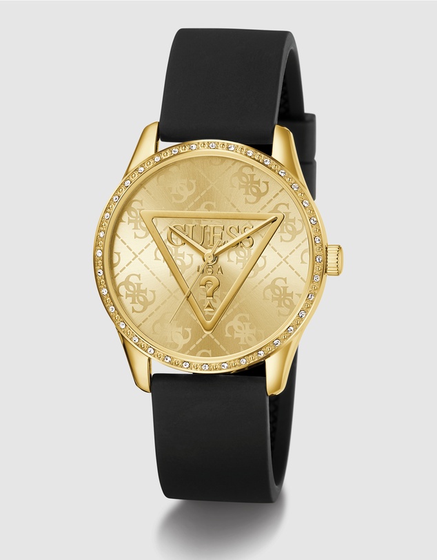 GUESS - Guess Roxy Ladies Black Gold Tone Analogue Watch