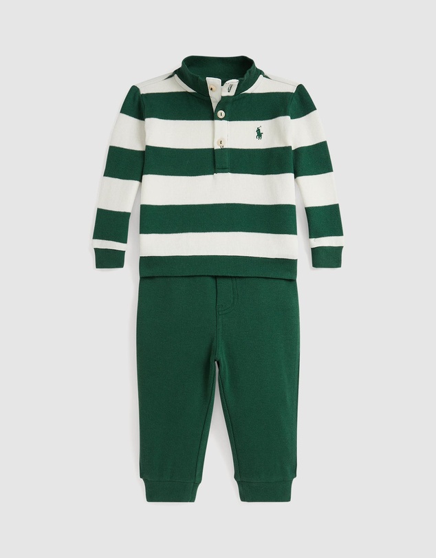 Polo Ralph Lauren - Striped Estate-Rib Pullover & Pants Set - ICONIC EXCLUSIVE - Babies
