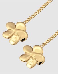 Elli Jewelry - Frangipani Drop Earrings in Gold-Plated 925 Sterling Silver