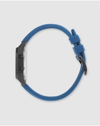 Maxum - Raglan Tide Watch – Black Case, Black Dial & Blue Silicone Strap