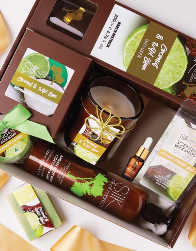 Silk Oil of Morocco - Silk Luxe Day Spa Collection Hamper - Coconut & Lime