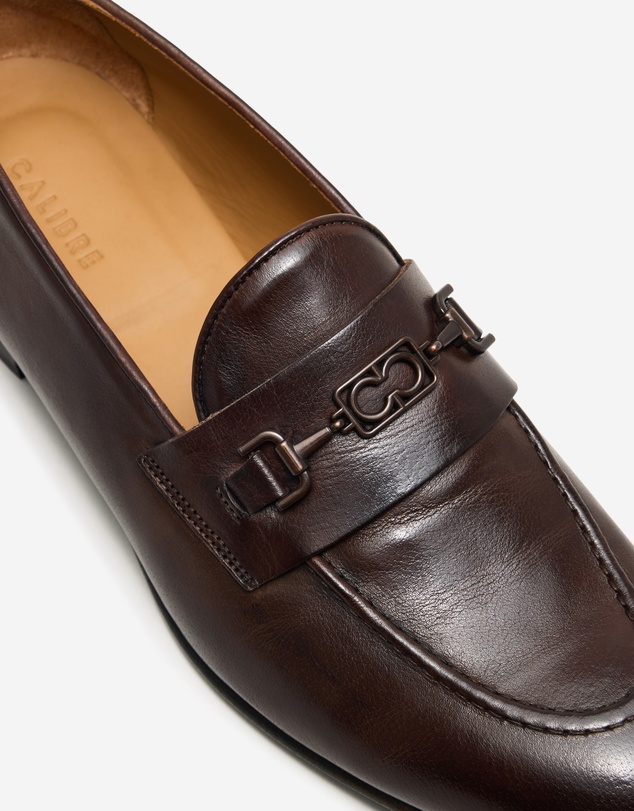 Calibre - Monogram Leather Loafer Tan Dark