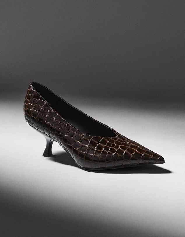 Nakedvice - The Hilton Coffee Croc Heel