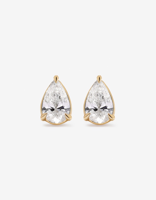 Michael Hill - 0.64 Carat TW Laboratory-Grown Diamond Pear Pendant and Earrings Box Set in 10kt Yellow Gold