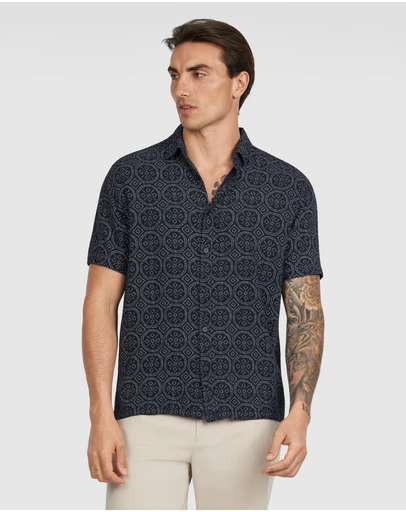 Tarocash - Bayan Textured Geo Shirt