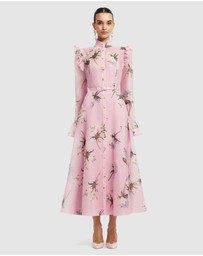 LEO LIN - Katrina Butterfly Sleeve Midi Dress