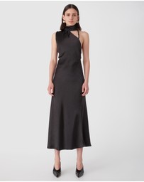 MISHA - Elania Satin Midi Dress