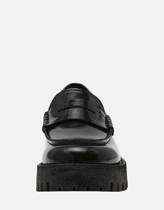 Steve Madden - Langsten-CN Black Leather Loafers