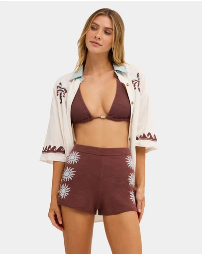 Billabong - Womens Sun Shadow Elastic Waist Shorts