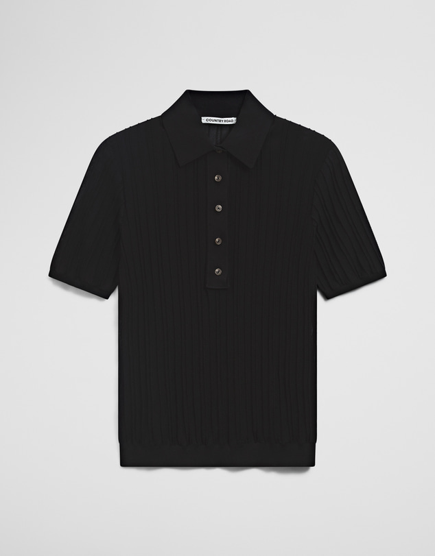 Country Road - Short Sleeve Rib Knit Polo