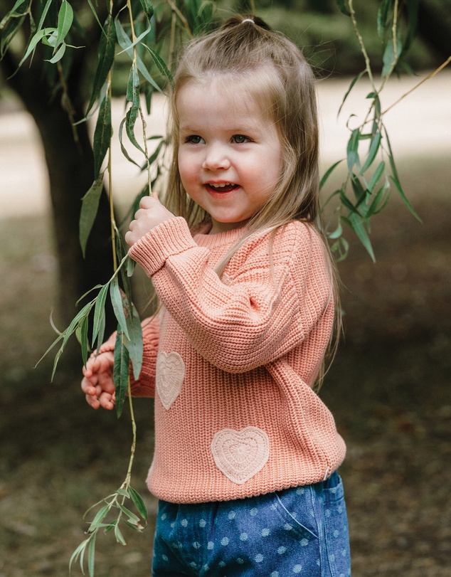 Kynd Baby - Embroidered Knit Jumper in Cameo