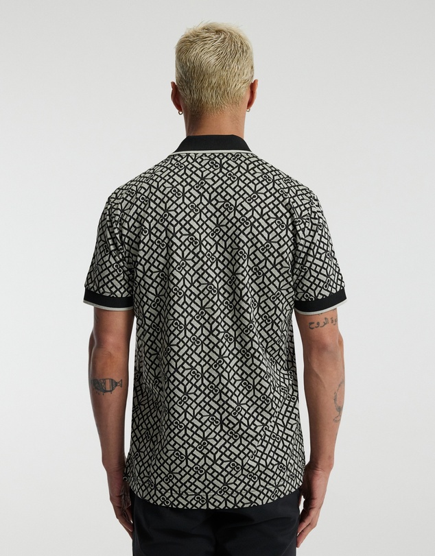Calibre - Chest Panel Jacquard Polo Wine
