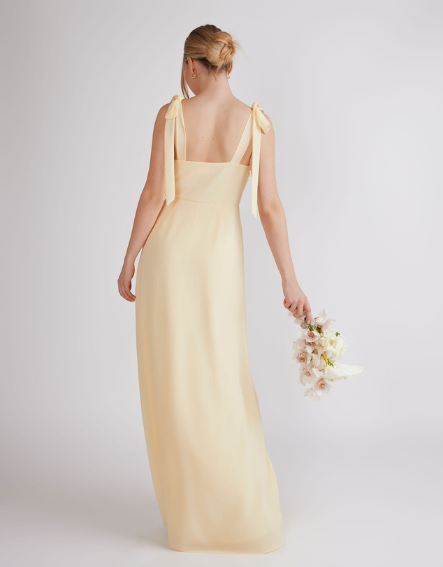 Six Stories - Bow Tie Shoulder Chiffon Bridesmaid Dress