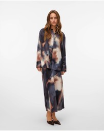 Vero Moda - Joa High Waisted Printed Maxi Skirt