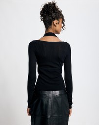 Lover - Solange Layered Knit Halter Top