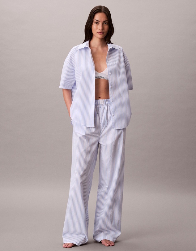 Calvin Klein - Cotton Poplin Covered WB Poplin Pants