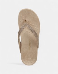 Vionic - Dillon Shine Toe Post Sandal - Champagne