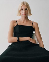 M.N.G - Nickie Bow Linen-Blend Dress
