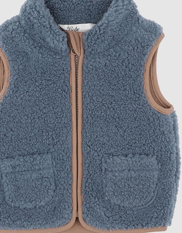 Bebe by Minihaha - Blue Sherpa Vest - Babies