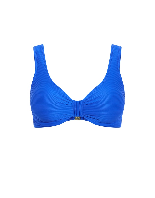City Chic - Plus size Positano Underwire Bikini Top - cobalt blue