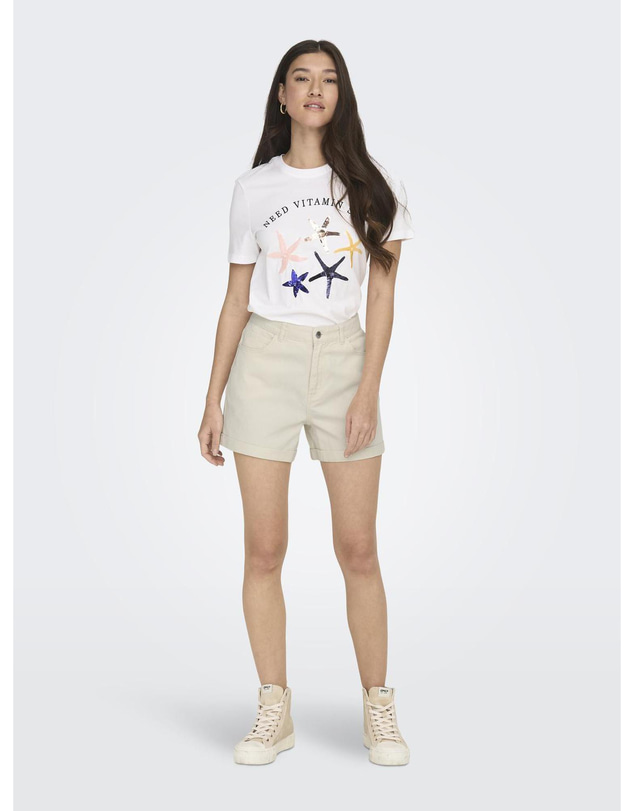 ONLY - Vega High Waisted Denim Shorts
