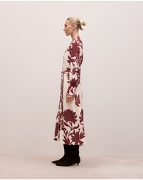 Trenery - Roselle Shirt Dress in Red Mahogany