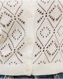 Atmos&Here - Hani Short Sleeve Open Knit Cardigan
